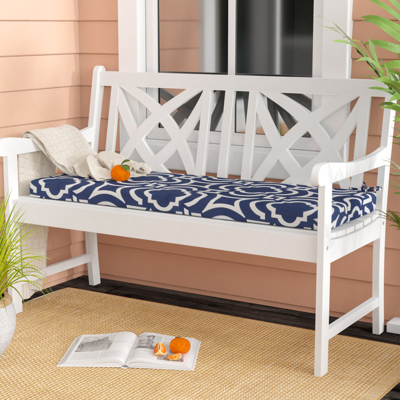 Breakwater Bay Geometric Indoor/Outdoor Bench Cushion & Reviews | Wayfair